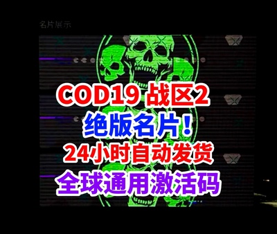 COD19 战区2 绿色尖叫骷髅名片 MW2联名 限定激活码 CDK 全平台