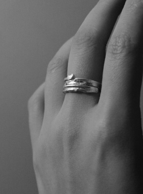 Tomorrow do原创设计小众百搭无性别戒指开口戒可调节