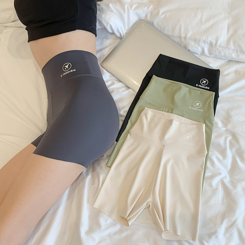 无痕安全短裤女夏季薄款不卷边高腰紧身外穿打底裤瑜伽骑行鲨鱼裤