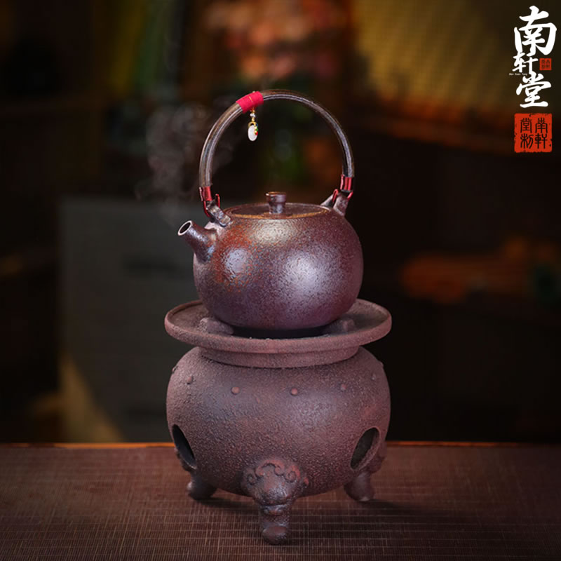 复古紫砂太白提梁围炉煮茶套装