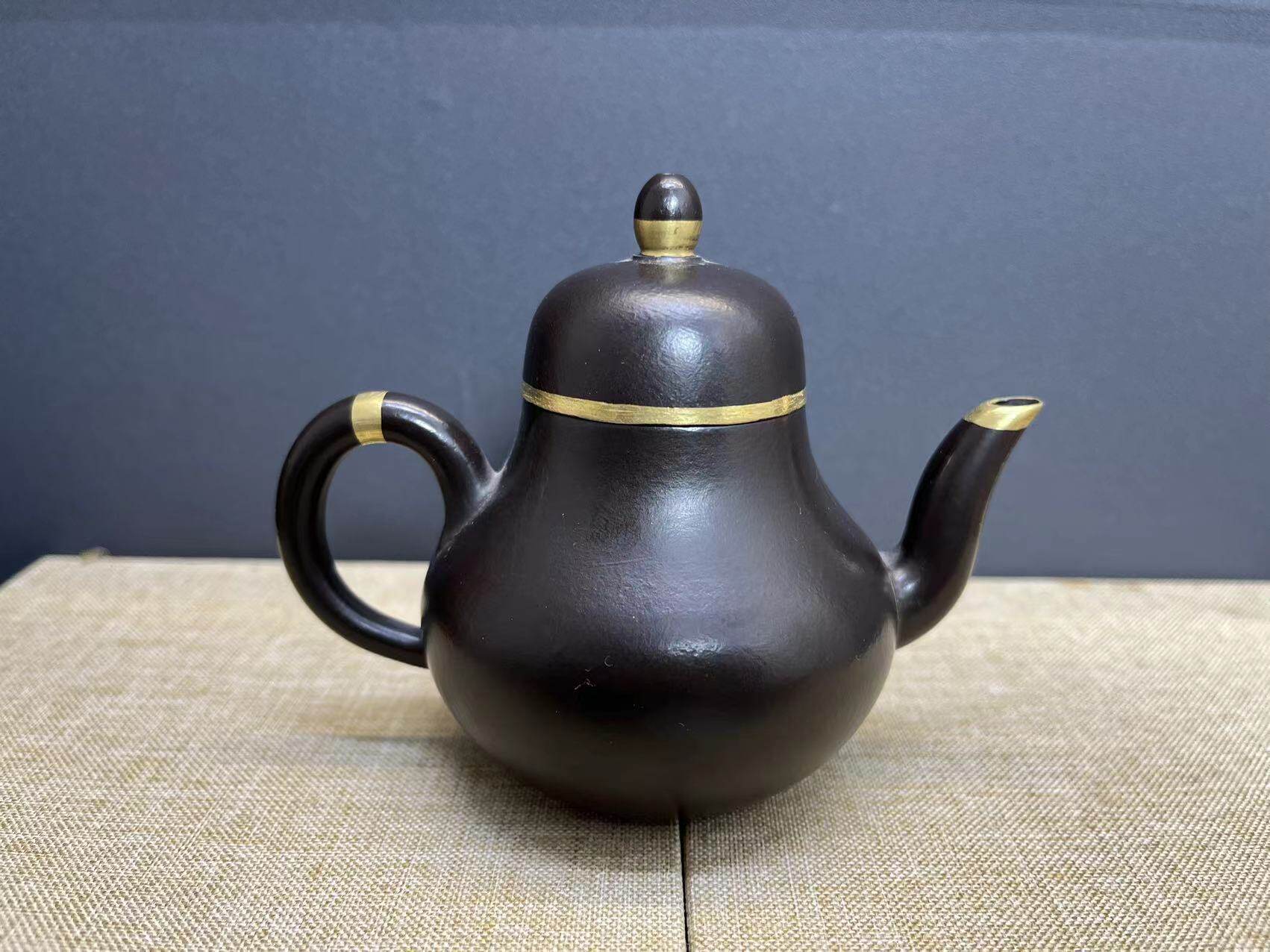 紫砂壶正宗宜兴朱泥描金小品思婷壶焐灰还原烧家用泡茶壶茶具