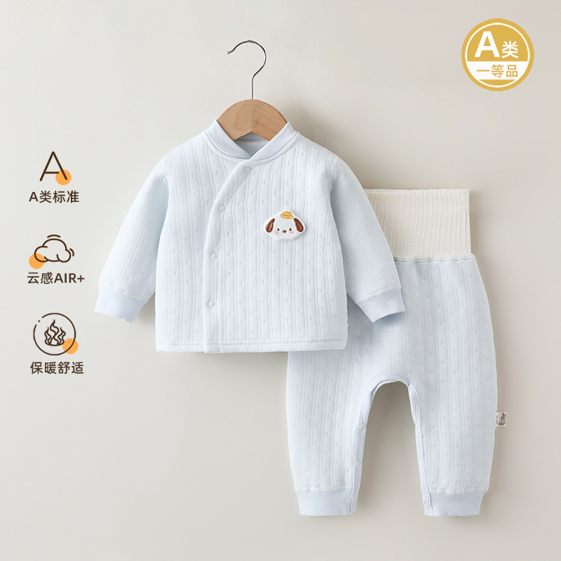 婴儿衣服夹棉三层保暖宝宝棉衣新