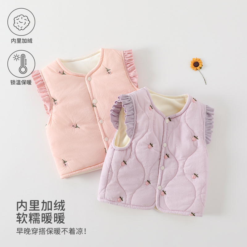 儿童衣服120g夹棉保暖秋冬女宝宝