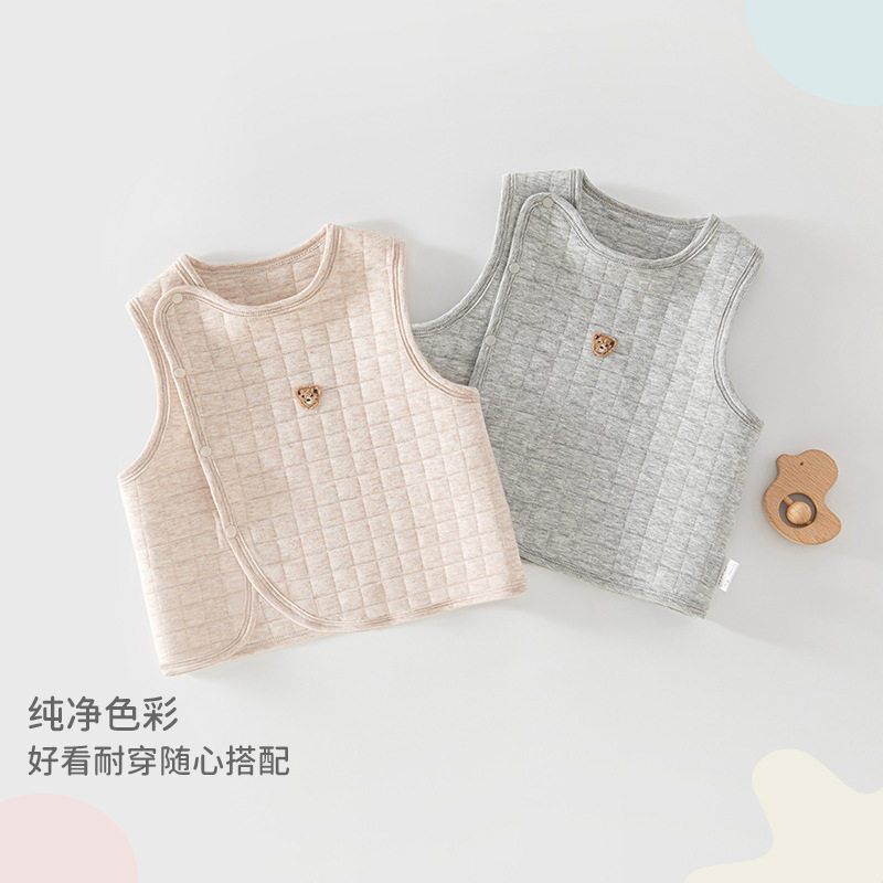 宝宝马甲秋冬外穿新生婴儿小马夹
