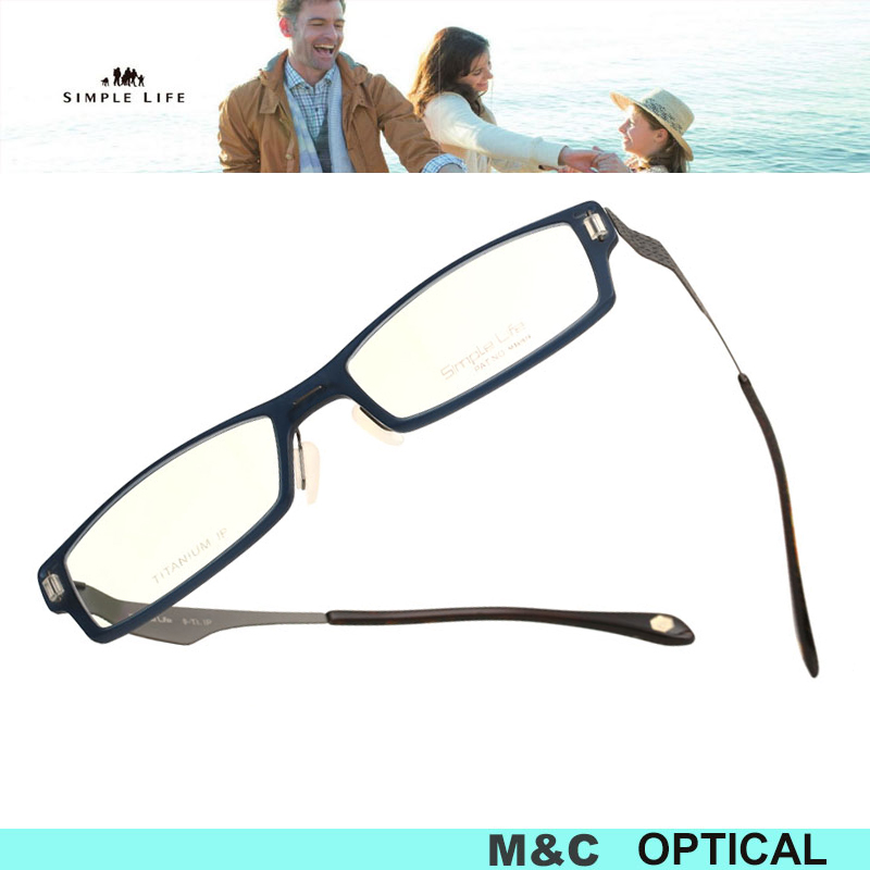 SIMPLE LIFE无螺丝设计轻盈休闲小方框男女全框近视眼镜框架SL153