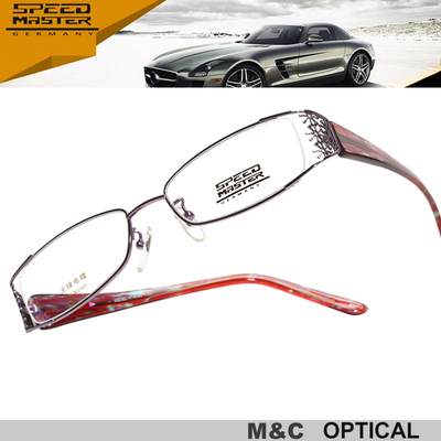 速度大师 优雅纯钛半框女款近视眼镜架 4089 10896 10860 10882