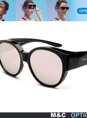 one&one偏光太阳镜套镜时尚复古男女近视眼镜架76002 76003