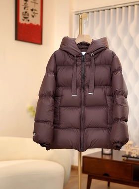 【9701】国标90白鸭绒加绒加厚连帽高级简约大气保暖女款羽绒服