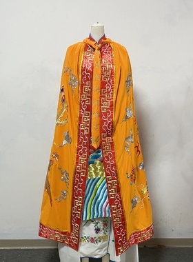 京剧龙凤刺绣斗篷戏曲舞台表演披风 文武生旦角传统戏服