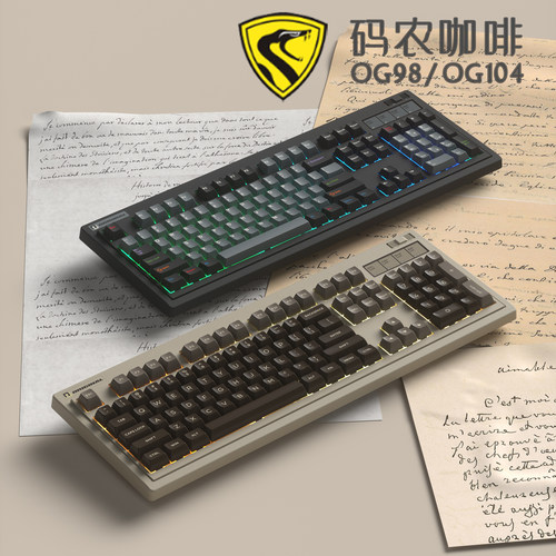 腹灵OG98/OG104码农复古机械键盘