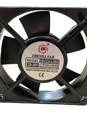 全新ZHENDA FAN ZD1225A2HS/HB 12cm机柜散热风扇 220V电机箱风扇