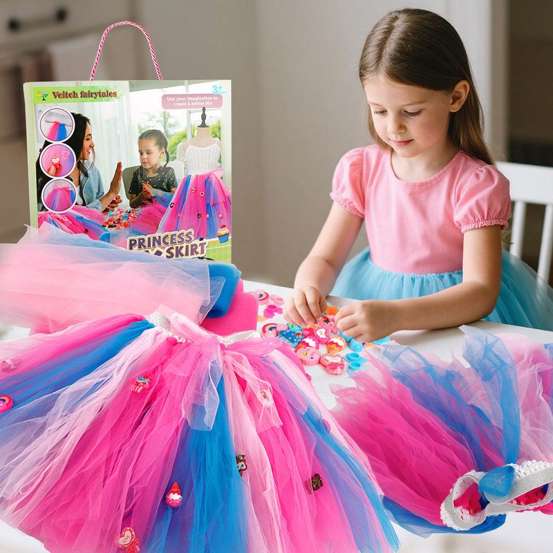 外贸儿童手工diy公主裙服装设计半身裙子材料包裁缝玩具女孩礼物
