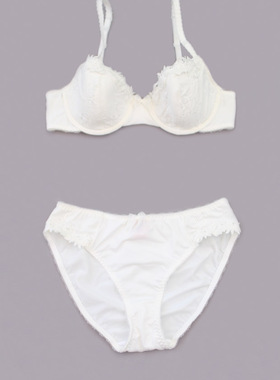 亏清任2件包邮27欧美蕾丝白色性感文胸舒适镂空刺绣女内衣可套装