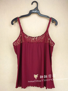 50外贸欧美蕾丝边酒红色夏季女士性感内搭小吊带打底背心SMLXXL