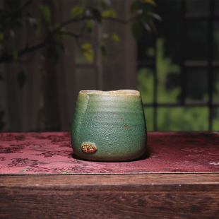 韩磊三福粽子杯 神垕钧瓷原矿手工茶器小青柑炭烧茶杯中式复古风