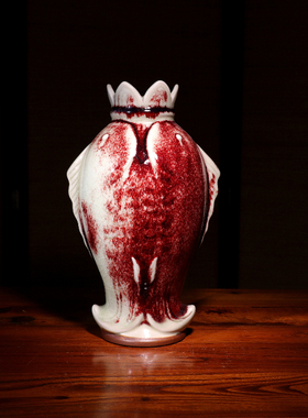 钧瓷四季有余 煤烧花瓶居家装饰摆件中式复古风送礼收藏陶瓷鱼瓶