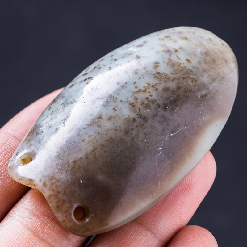 和田玉龟甲挂件 良渚齐家文化 战汉明清高古玉黄白老糖玉古玩杂项