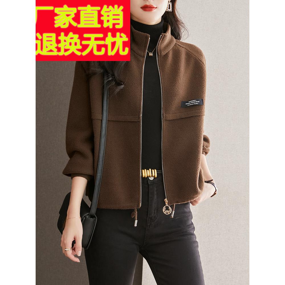 春秋毛呢外套女短款开衫2025新款今年流行爆款高级感时尚长袖外搭