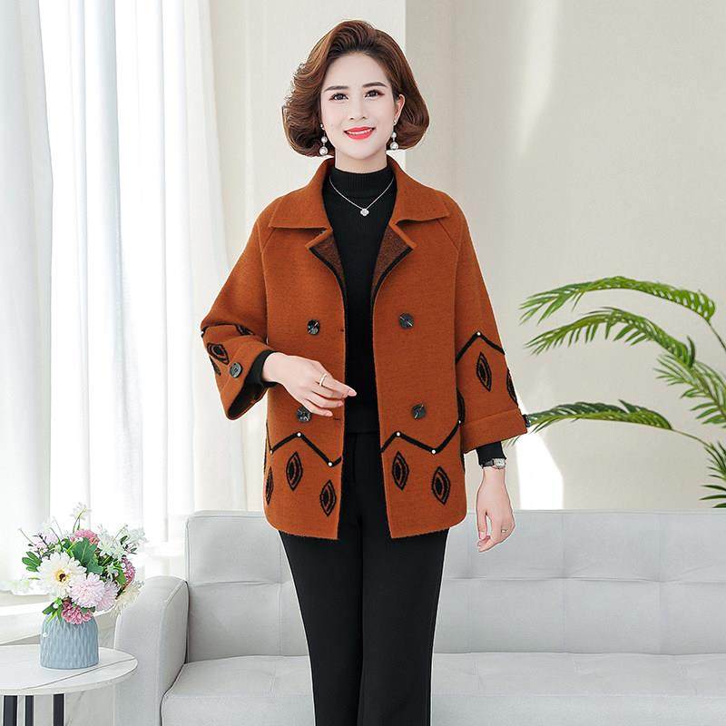 秋冬新款大码女装毛呢外套胖mm200斤加肥宽松显瘦妈妈装羊绒大衣