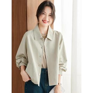 风衣女款2025新款今年流行爆款春秋季英伦风短款外套宽松百搭上衣