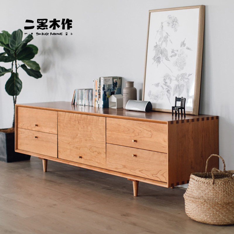 二黑木作 视听柜 北欧日式实木电视柜现代简约客厅电视机柜影音柜在类目 住宅家具, 柜类, 电视柜中 - 来自Buy2taobao.com提供专业的淘宝代购服务