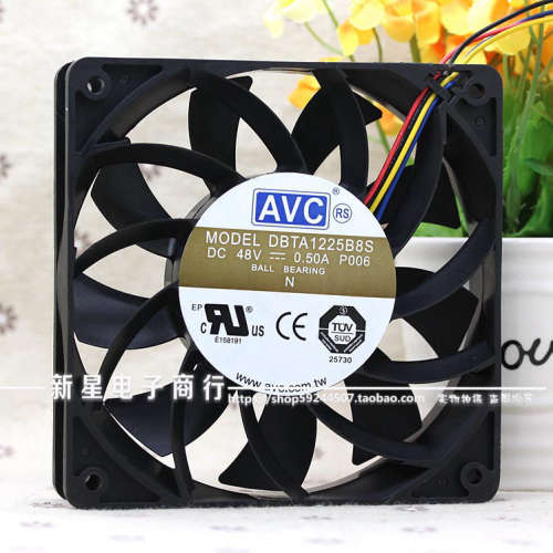 全新AVC DBTA1225B8S 12CM 12025 48V 0.50A PWM调速交换机风扇