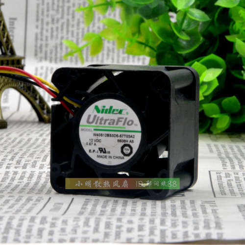 原装NIDEC W40S12BS3D5-57T03A2 4028 4cm 12V 0.67A PWM散热风扇