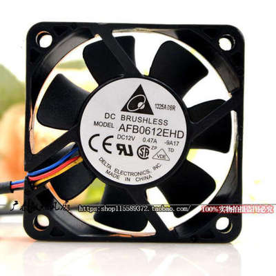 台达 DELTA AFB0612EHD 6020 6cm 12V 0.47A 双滚珠 大风散热风扇