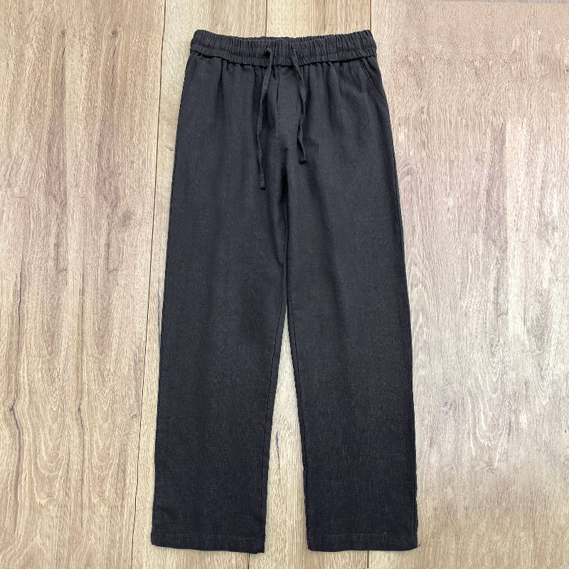 thumbnail for High-End Linen Pants for Men, Summer Thin Linen Trousers, Men's Casual Pants, Loose Straight-Leg Pants, Cotton-Linen Men's Pants
