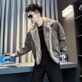 黑首F45-P138-控178抖音直播主风男士立领加厚流行百搭棉衣外套男，男装棉衣，星座309A