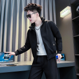 黑首F47-P138-控178抖音直播主风男士立领加厚流行百搭棉衣外套男，男装棉衣，星座309A