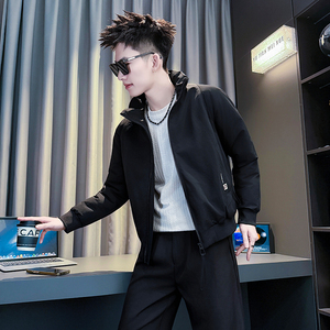 黑首F47-P138-控178抖音直播主风男士立领加厚流行百搭棉衣外套男,男装棉衣,星座309A