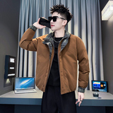 黑首F43-P148-控198抖音直播主风男士立领加厚流行百搭棉衣外套男，男装棉衣，星座309A