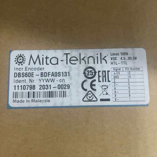 议价Mita-Tekk增量编码器，型号DBS60E-BDFA可维修