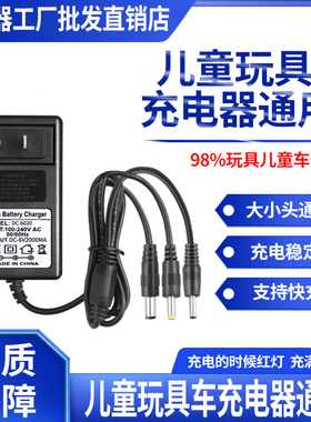 三轮摩托车四轮汽车儿童电动玩具车铅酸蓄电池充电器线通用6V12VA