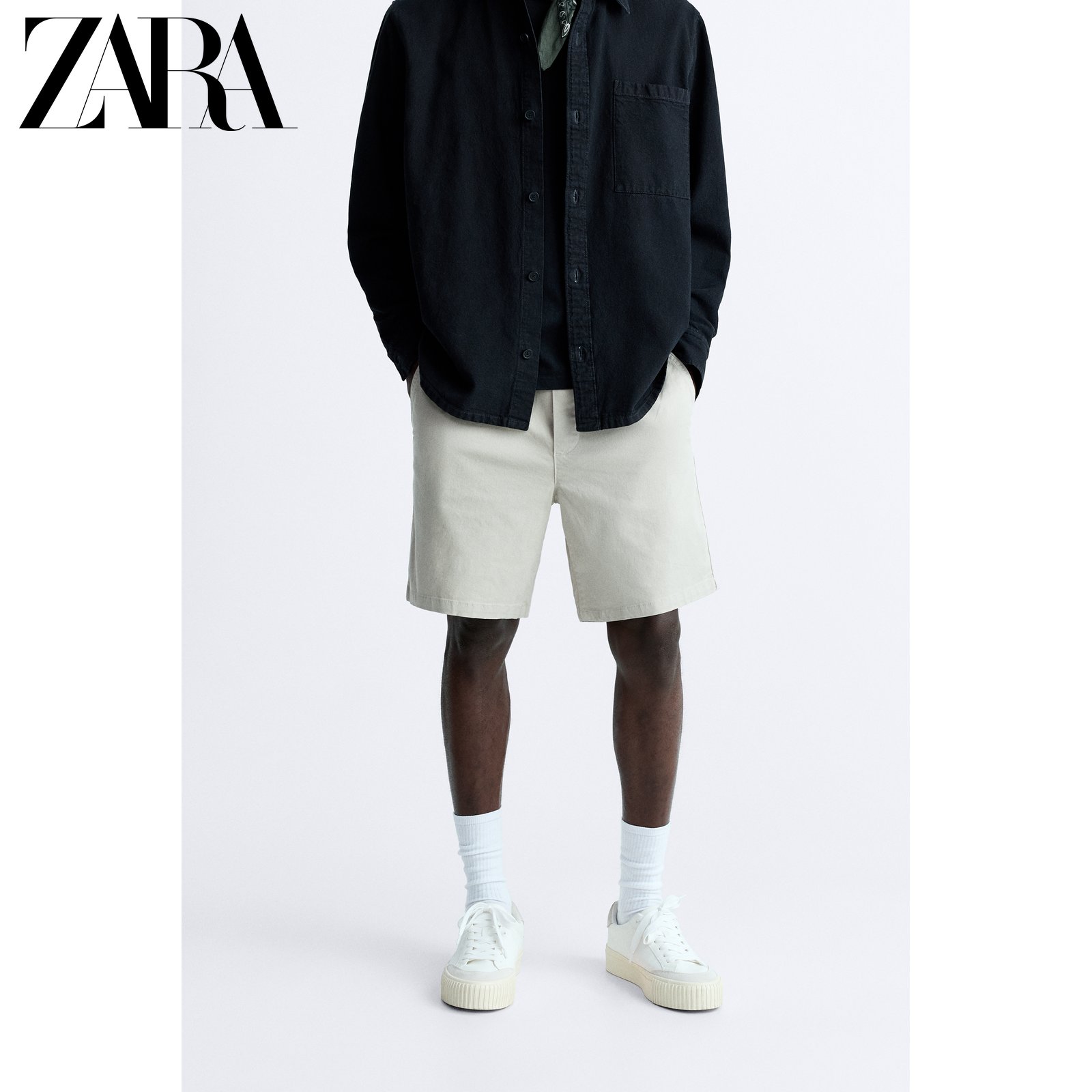 ZARA24春季新品 男装 棕褐色...