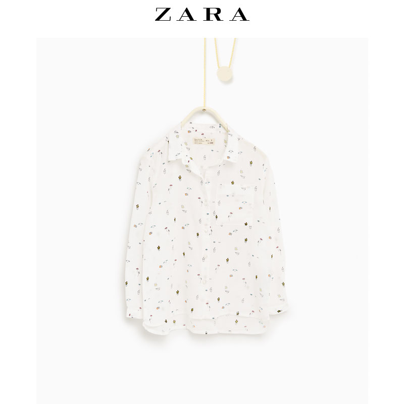 Chemise fille ZARA à manche longue - Ref 2087999 Image 3