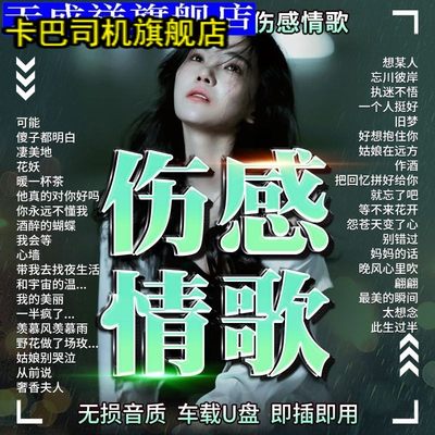 汽车载u盘2024抖音网红热门伤感流行情歌无损高音质车用MP3优U盘