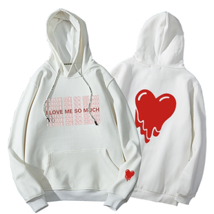 陈冠希同款潮牌帽衫男女eu溶解爱心字母Love情侣加绒加厚连帽卫衣