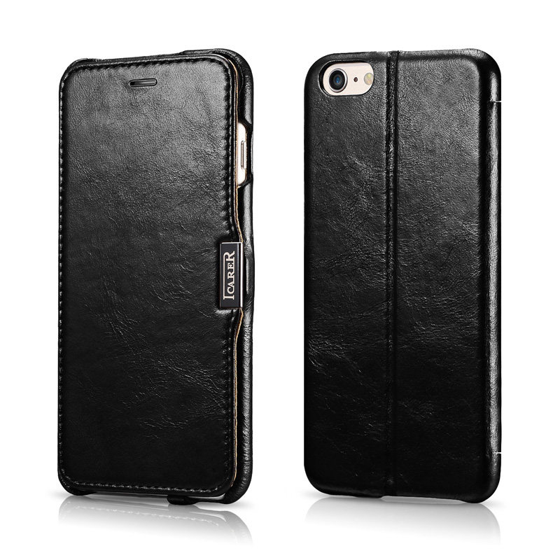 iCarer Vintage Series Side Open Handmade Genuine Cowhide Leather Case Cover for Apple iPhone 6S Plus/6 Plus & iPhone 6S/6