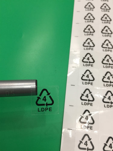 出口塑料包装用 小号4LDPE环保透明贴 OPP袋可回收贴 2340个/30元
