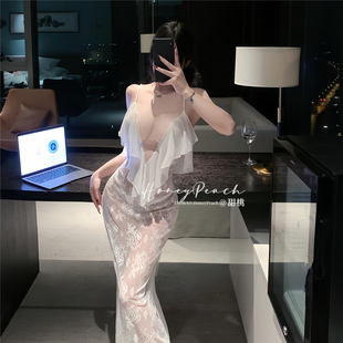 HP：梦中的婚礼*法式重工蕾丝吊带睡裙性感深v新娘cos婚纱礼服裙