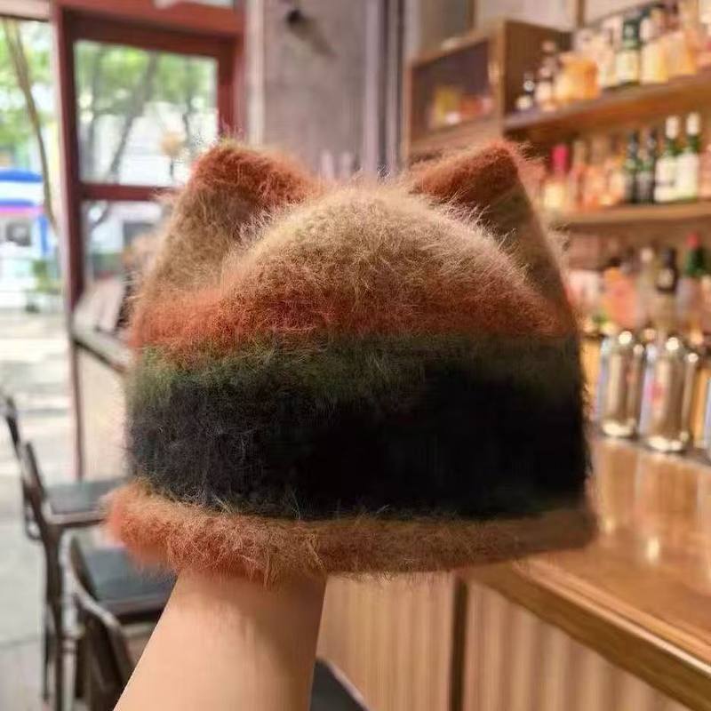 雪宝毛线打发时间手工猫耳帽子diy 手工材料包毛线手工编织初学者,服饰配件/皮带/帽子/围巾,帽子,淘宝优惠券,粉丝福利购,淘宝优惠卷