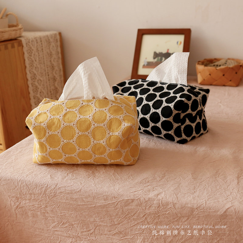 北欧家用百搭布艺可挂抽纸袋子