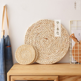 素丨餐垫 玉米皮原材隔热垫 草编圆形放烫锅垫杯垫碗垫家用草垫子