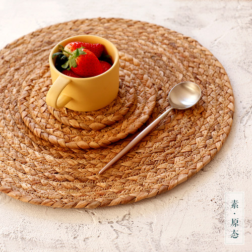 葫芦草自然手工原材碗锅防烫垫子