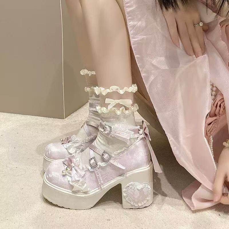 lolita高跟鞋少女玛丽珍小皮鞋图片