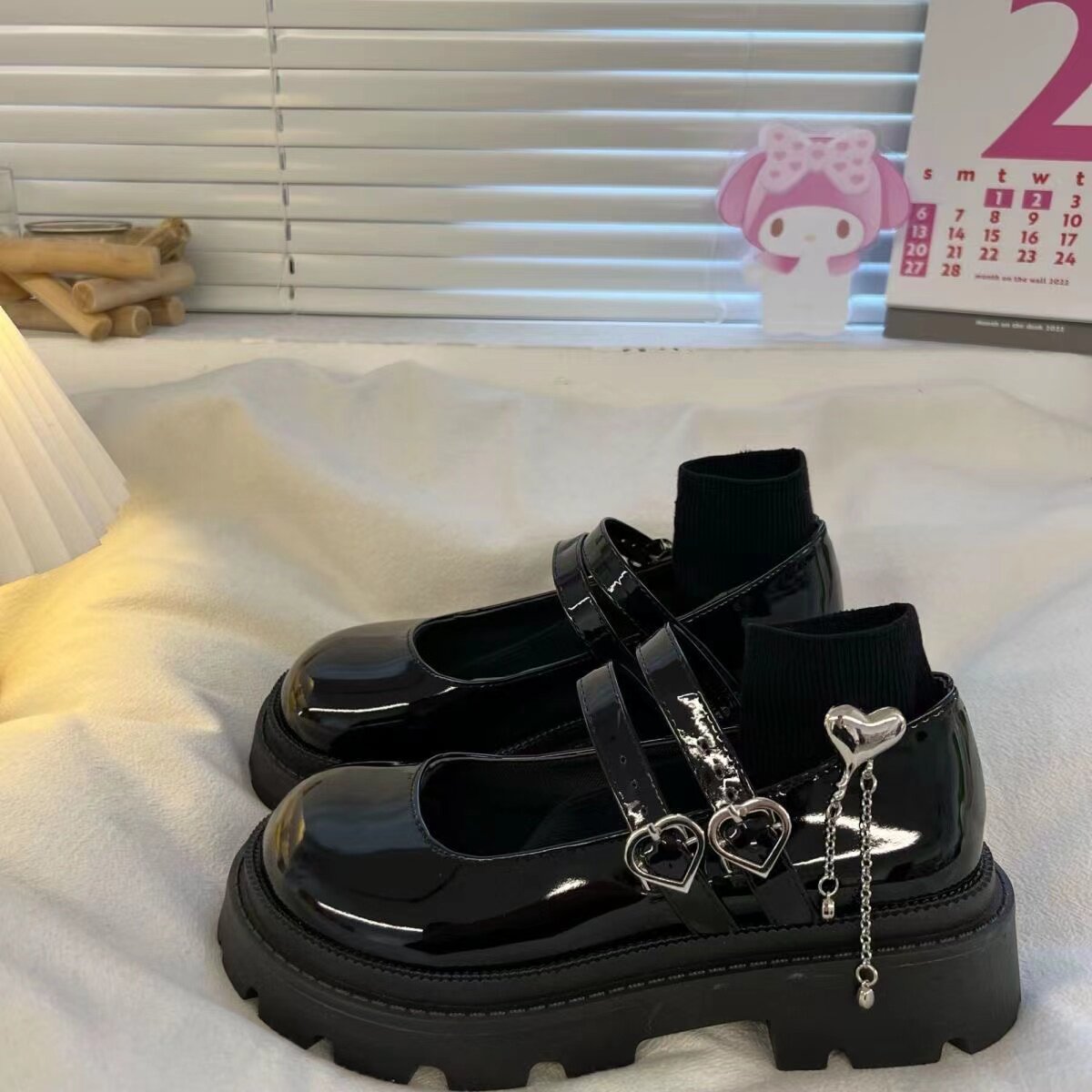 法式复古小皮鞋女学生百搭厚底玛丽珍女鞋日系jk单鞋学院风lo鞋子图片