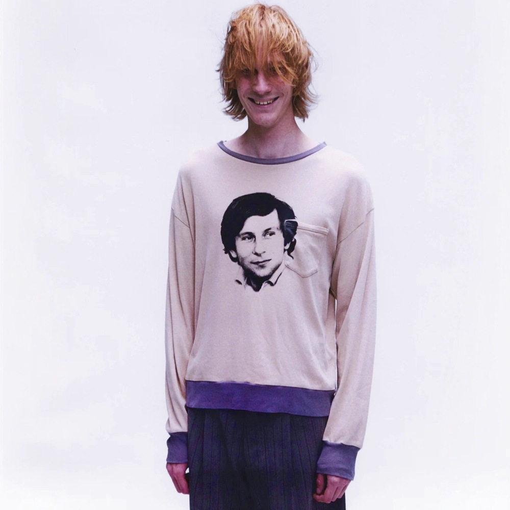 ERD GFKC忧郁的富二代潮牌高街棉质罗纹人像男女宽松口袋长袖T恤