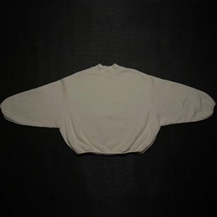 KANYE侃爷同款纯色宽松休闲卫衣小高领短款套头连帽宽松圆领卫衣